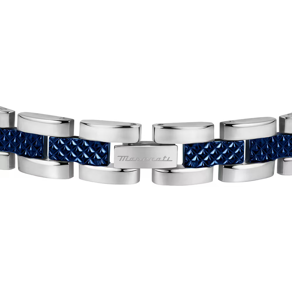 Confezione Speciale Orologio Maserati Successo Chrono 44 Mm Acciaio Braccialato Quadrante Blu + Bracciale Acciaio