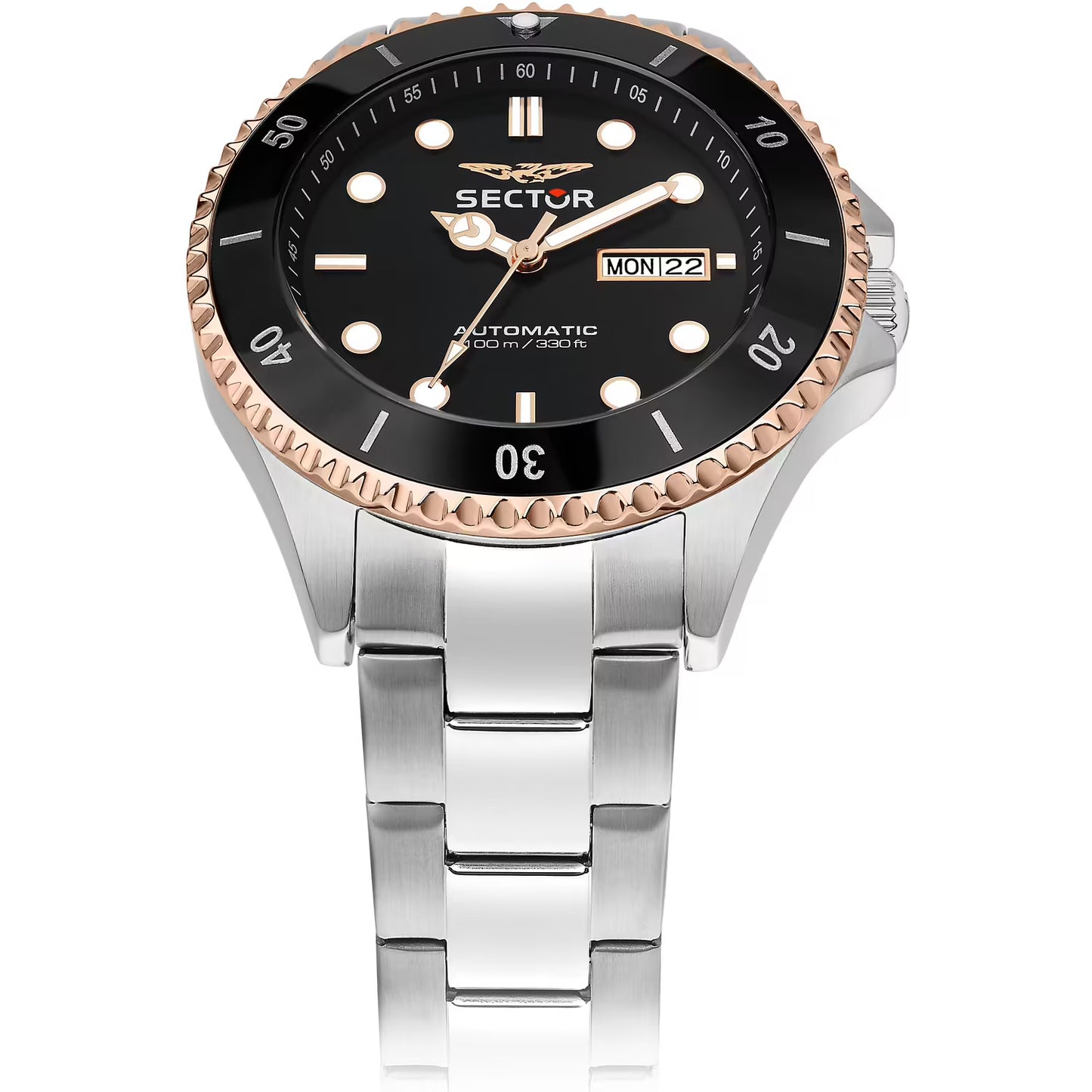 Orologio Sector 230 Automatic 43 mm Acciaio Braccialato Nero
