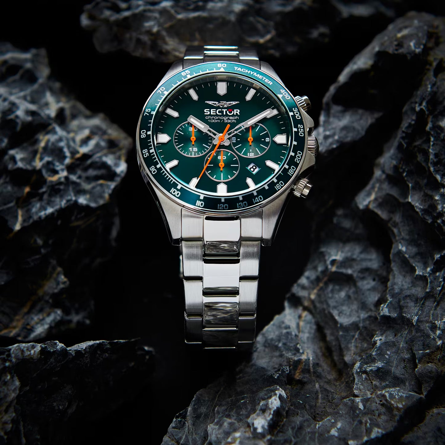 Orologio Sector 230 43 Mm Chrono Acciaio Braccialato Verde
