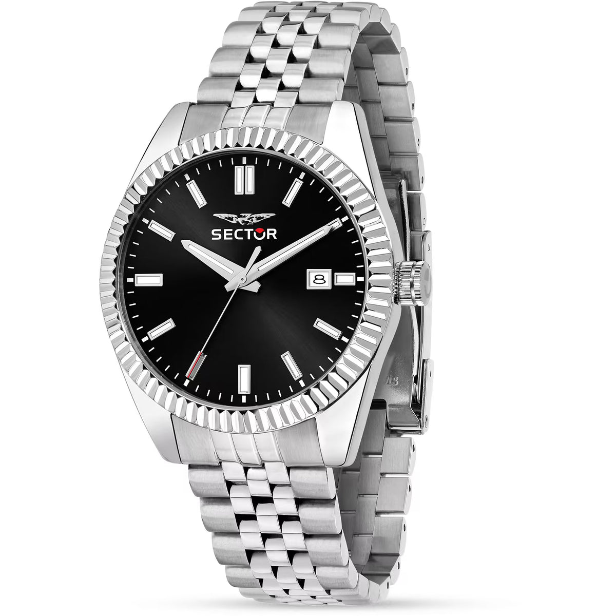 Orologio Sector 240 41 Mm Acciaio Braccialato Nero
