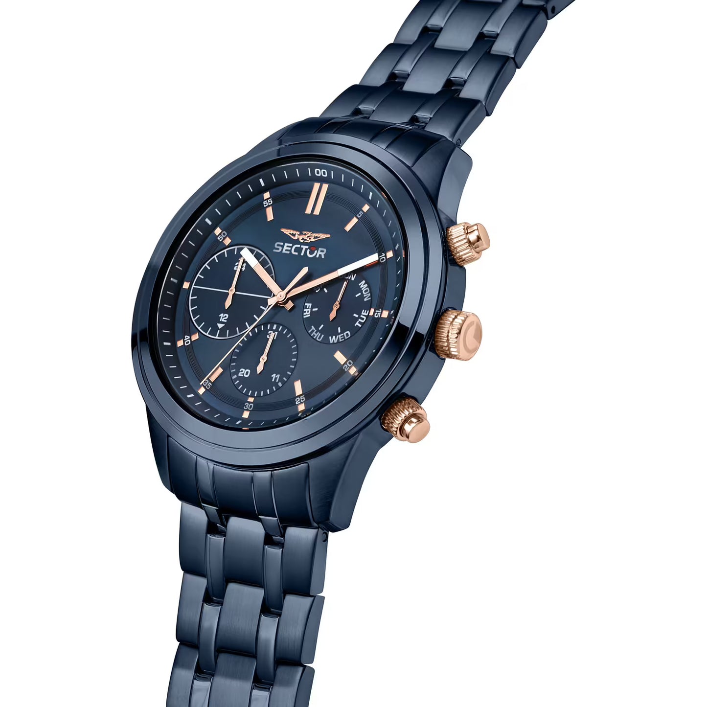Orologio Sector 670 Multifunzione 45 mm Braccialato Pvd Blu