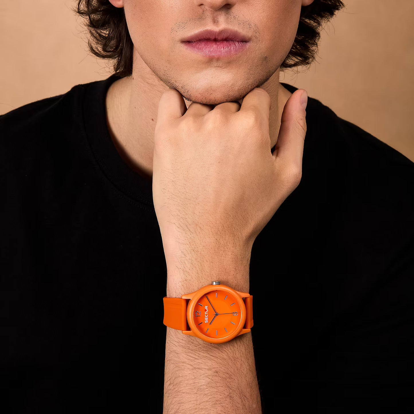 Orologio Sector Ex-Q 41 mm Policarbonato Arancione