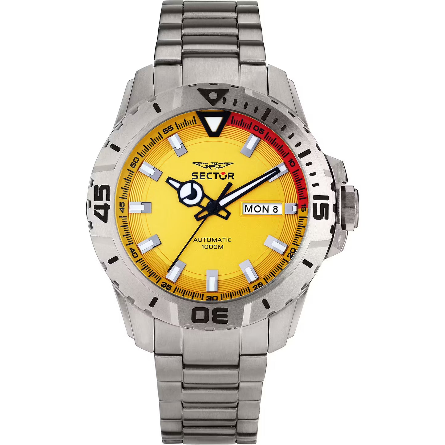 Orologio Sector Legend Auto 43 mm Acciaio Braccialato Giallo