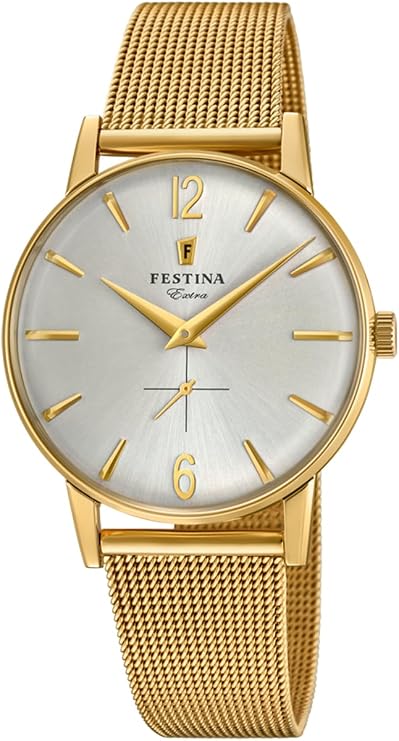 Orologio Festina Vintage Gent Pvd Oro 36 mm Braccialato Maglia Milanese
