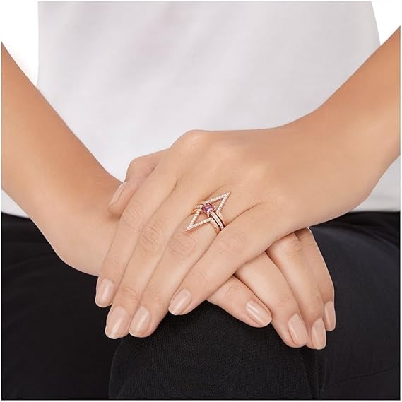 Set 3 anelli Swarovski Funk Rose - Misura 52