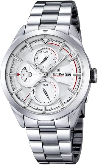 Orologio Festina Gent Multifunzione 42 mm Acciaio Braccialato Silver