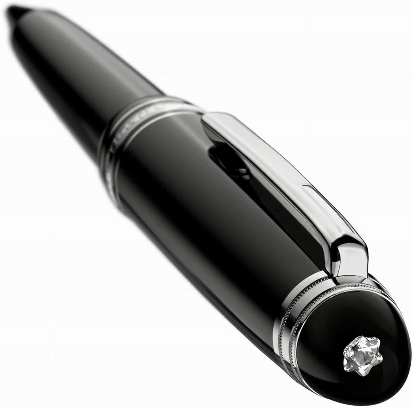 Penna A Sfera Montblanc Meisterstuck Classique Platinum Diamond