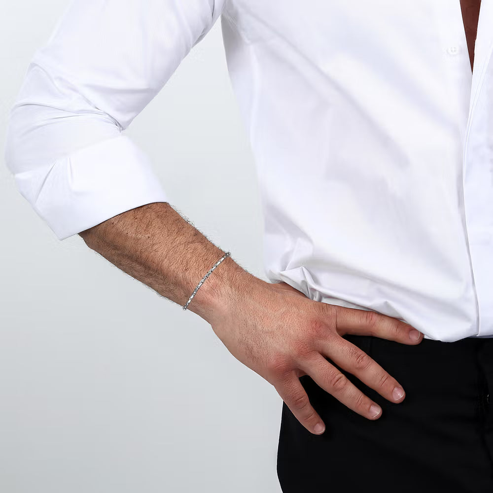 Bracciale Uomo Morellato Catene Maglia Tubolare Acciaio