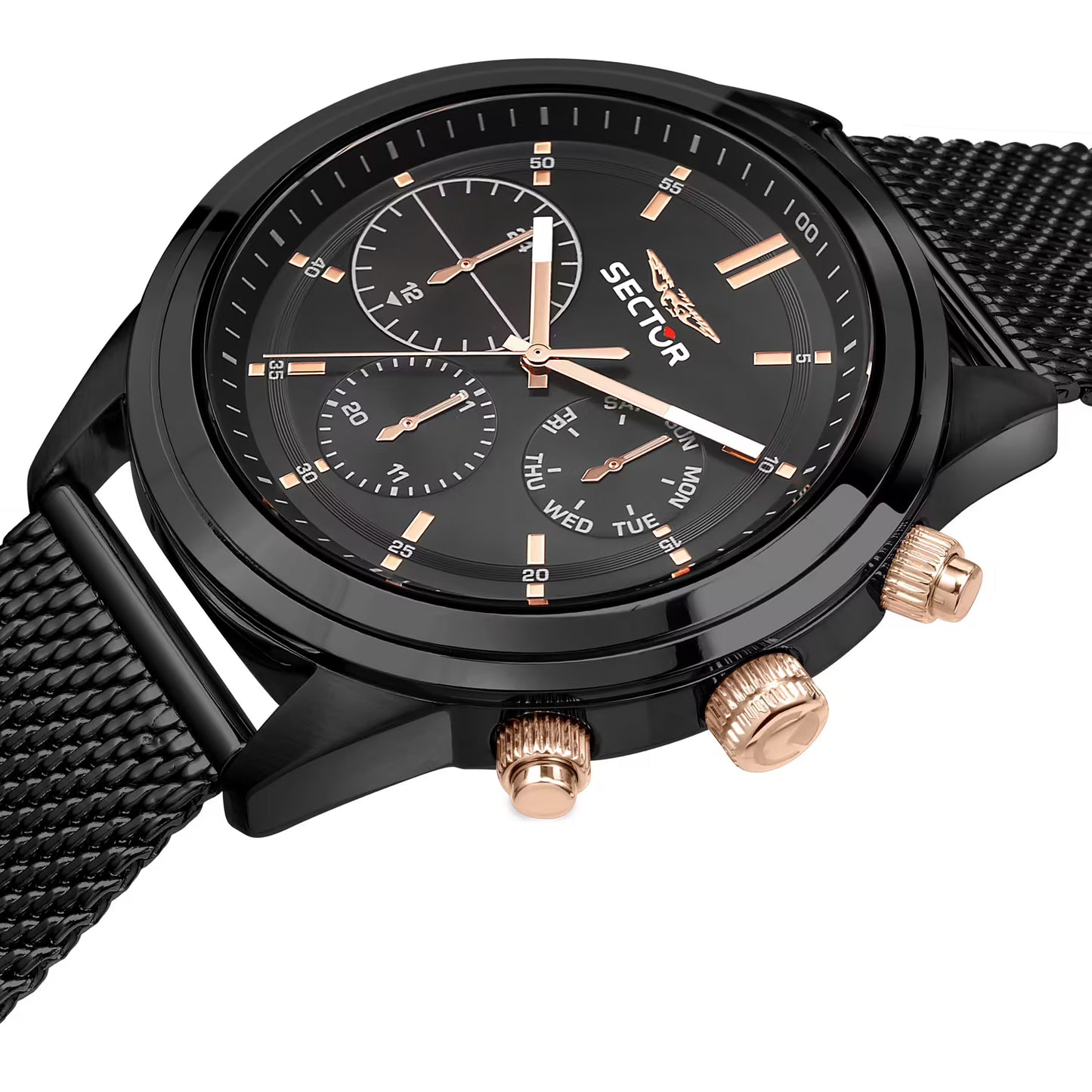 Orologio Sector 670 Multifunzione 45 mm Braccialato Maglia Milanese