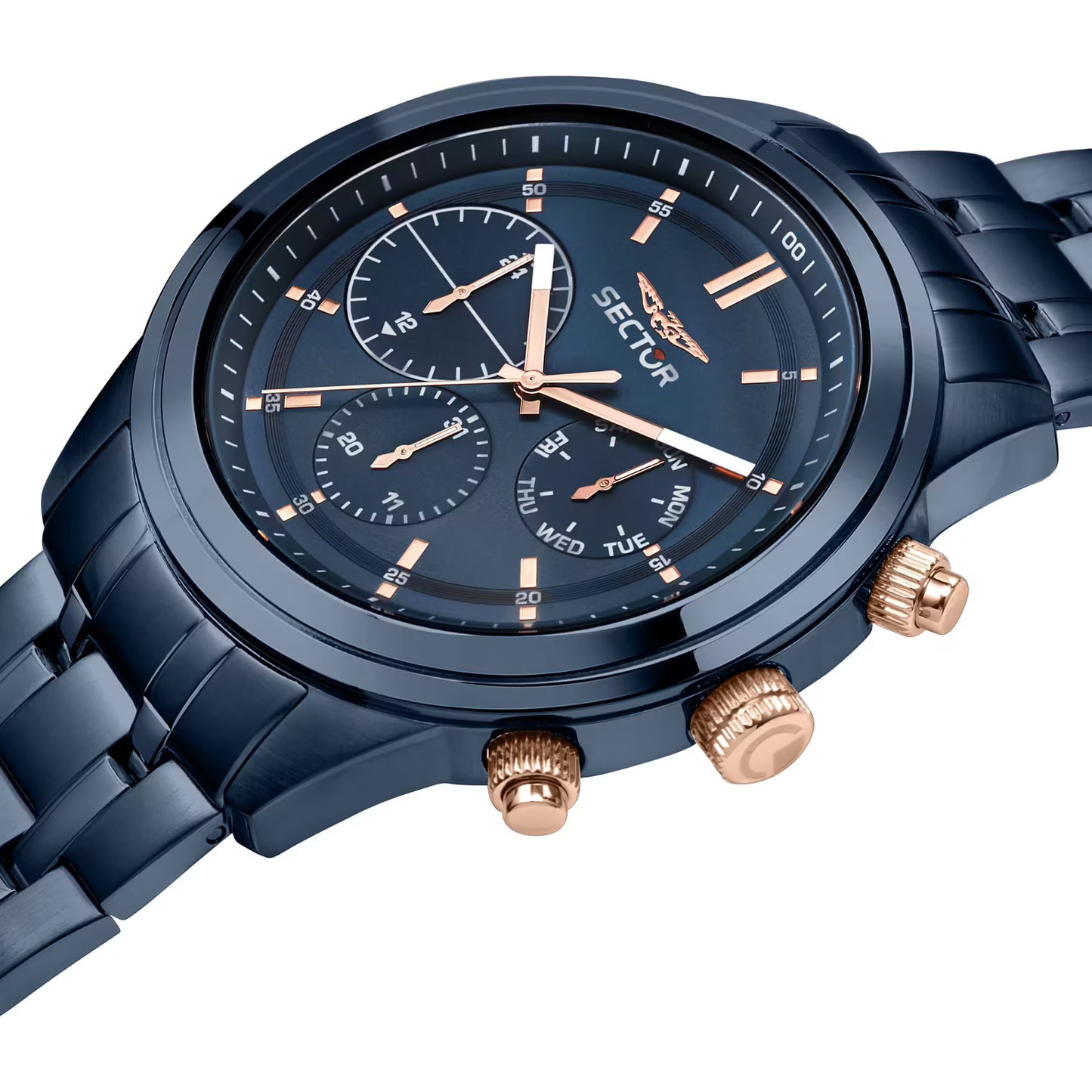 Orologio Sector 670 Multifunzione 45 mm Braccialato Pvd Blu