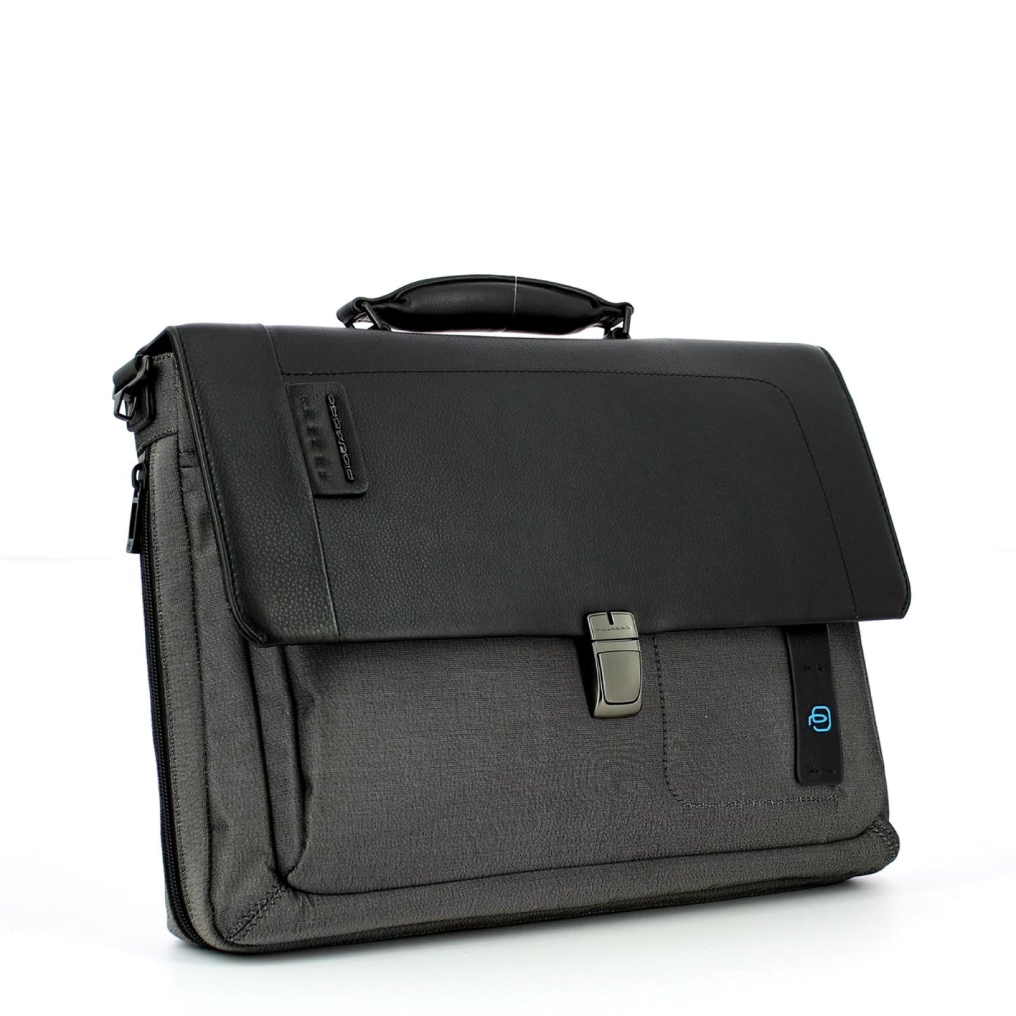 Borse Lavoro Piquadro Cartella Porta Pc Ipad In Tessuto Classy Pelle Nera