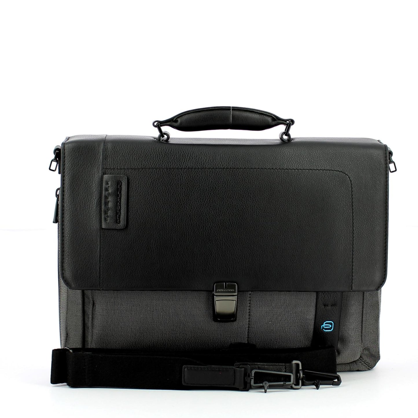 Borse Lavoro Piquadro Cartella Porta Pc Ipad In Tessuto Classy Pelle Nera