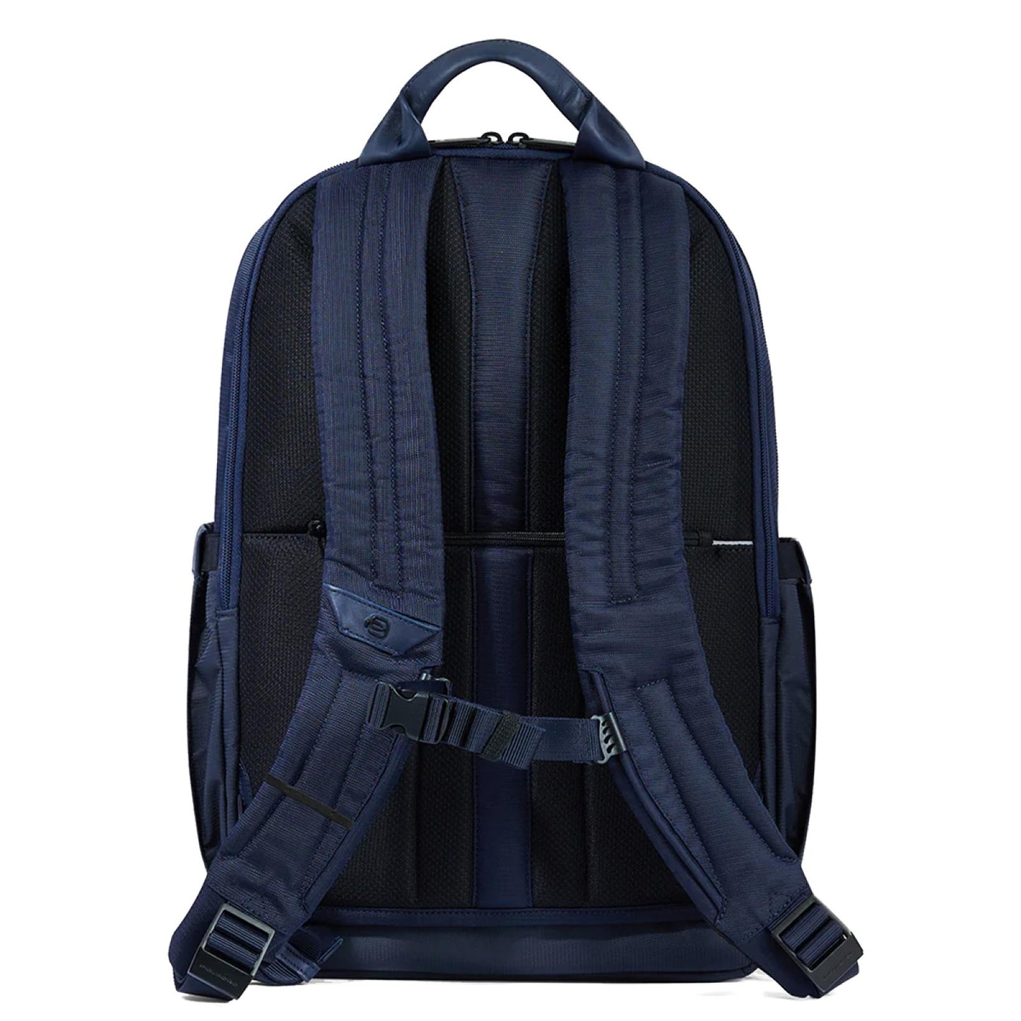Zaini Piquadro Zaino Porta Pc Ipad in Tessuto Blu Inserti Pelle
