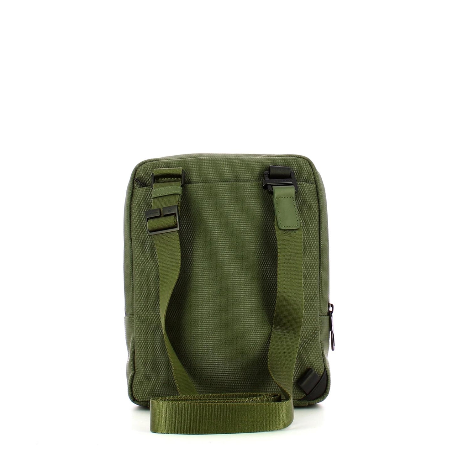 Borselli Piquadro Borsello Grande Porta Ipad Tessuto Verde Inserti Pelle Nera