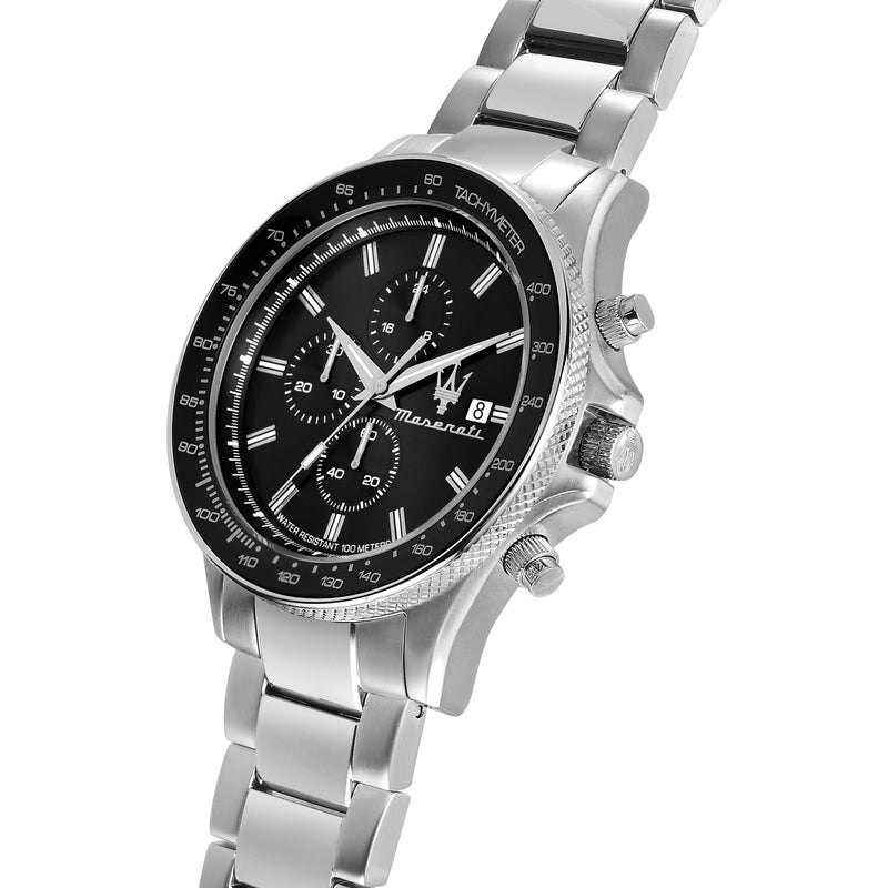 Orologio Maserati Sfida Chrono 44 Mm Acciaio Braccialato