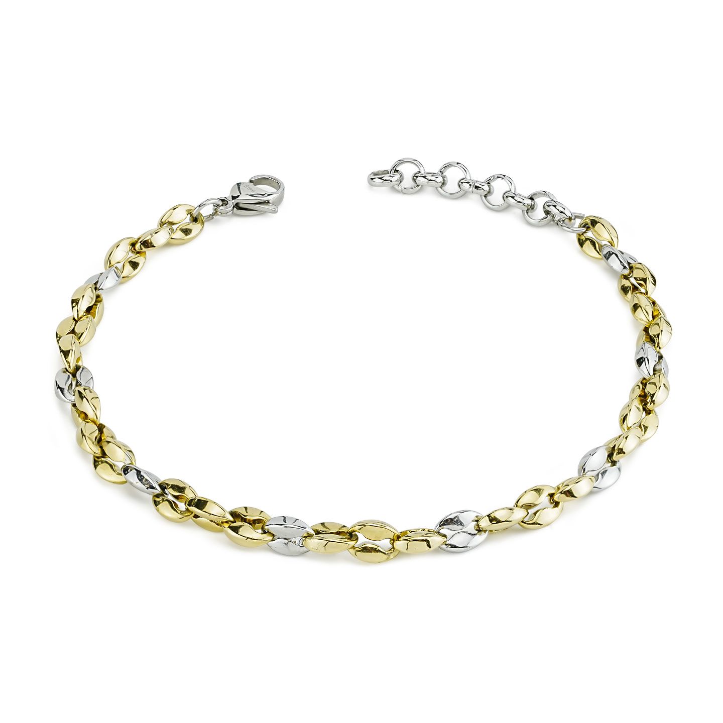 Bracciale Boccadamo Man Acciaio Pvd Oro Maglia Marinara