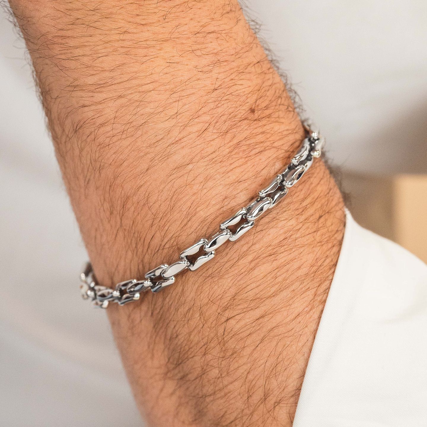 Bracciale Boccadamo Man Acciaio Maglia Ad Osso