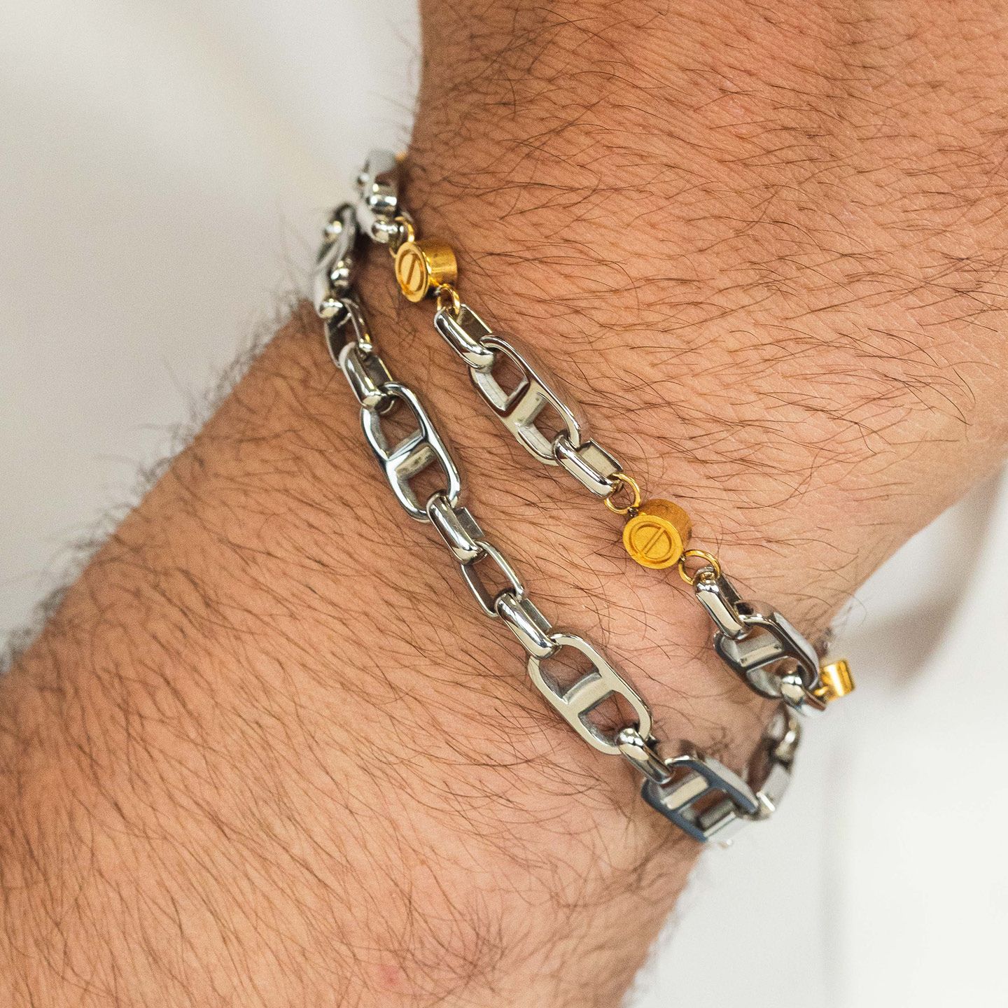 Bracciale Boccadamo Man Acciaio Catena Maglia D'Ancora