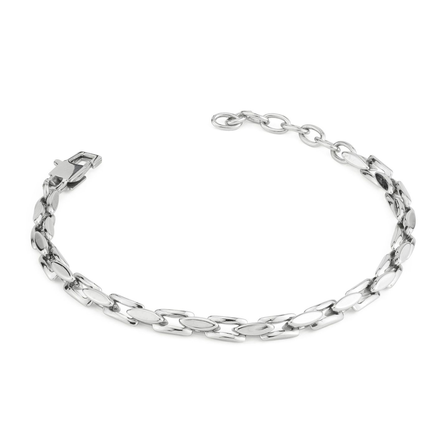Bracciale Boccadamo Man Acciaio Catena Maglia Squadrata