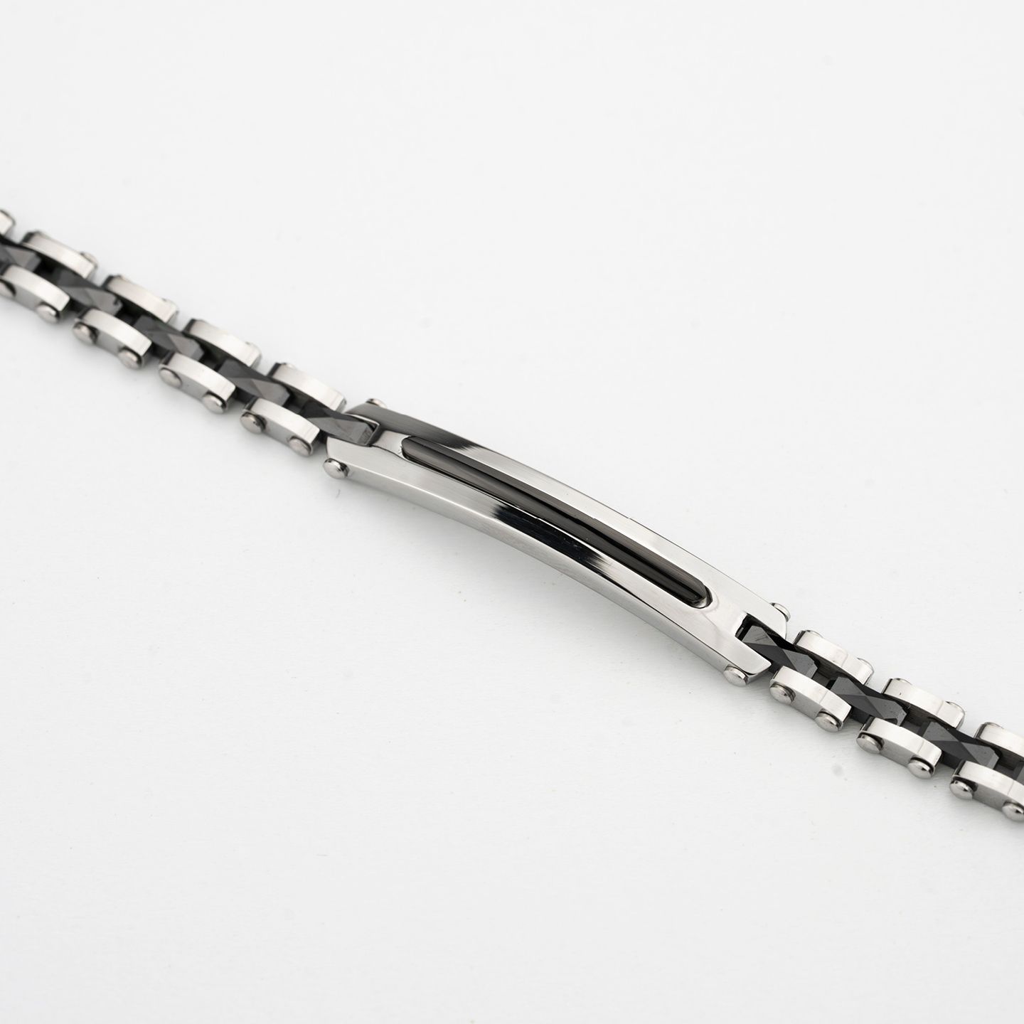 Bracciale Boccadamo Man Acciaio Inserti Pvd Nero