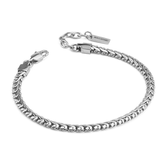Bracciale Boccadamo Man Acciaio Maglia Spiga Intrecciata