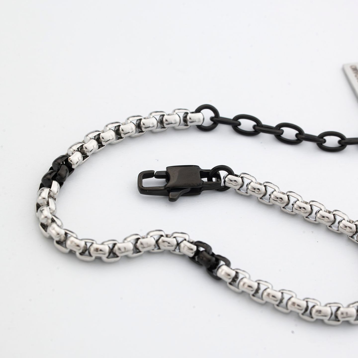 Bracciale Boccadamo Man Maglia Rolò Acciaio Pvd Nero