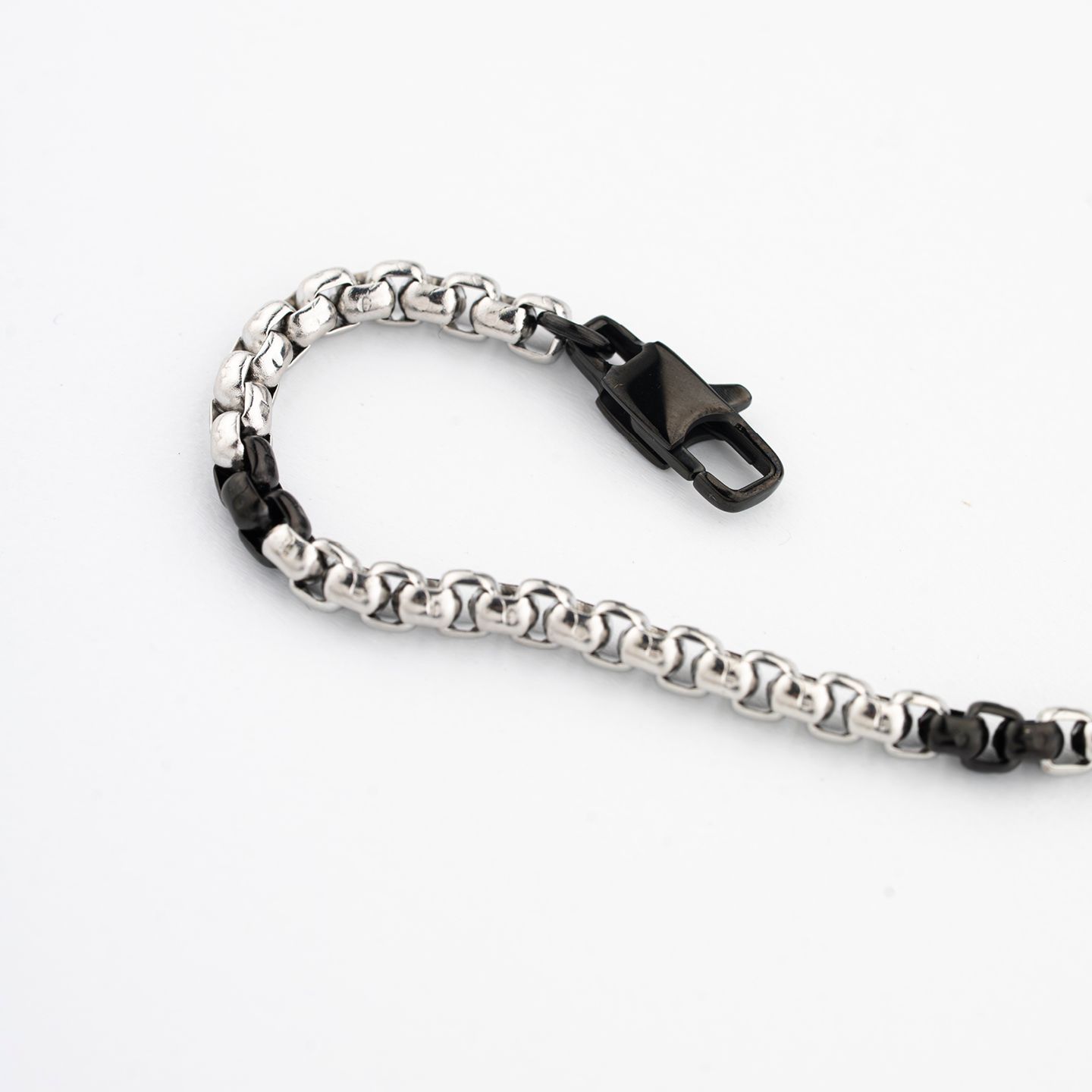 Bracciale Boccadamo Man Maglia Rolò Acciaio Pvd Nero