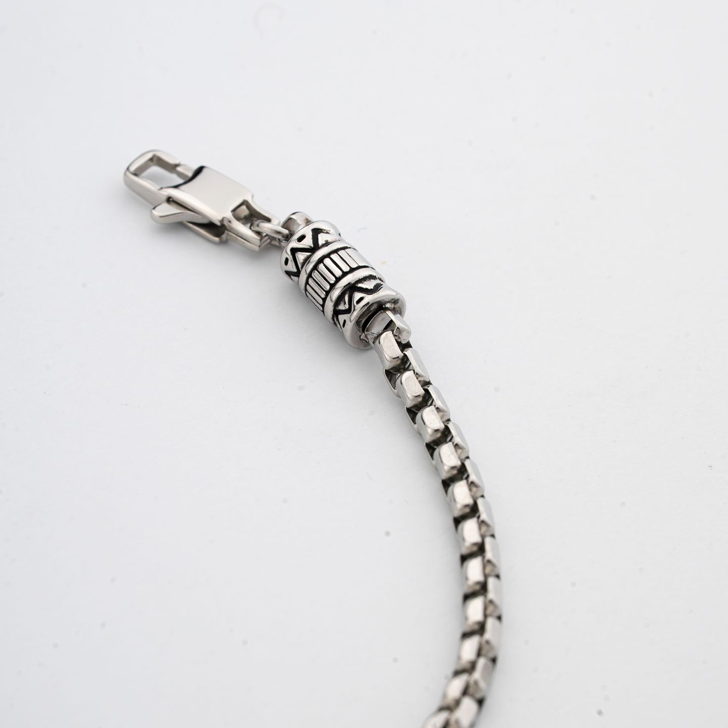 Bracciale Boccadamo Man Acciaio Maglia Rolò Quadrata Barilotto Acciaio Pvd Nero