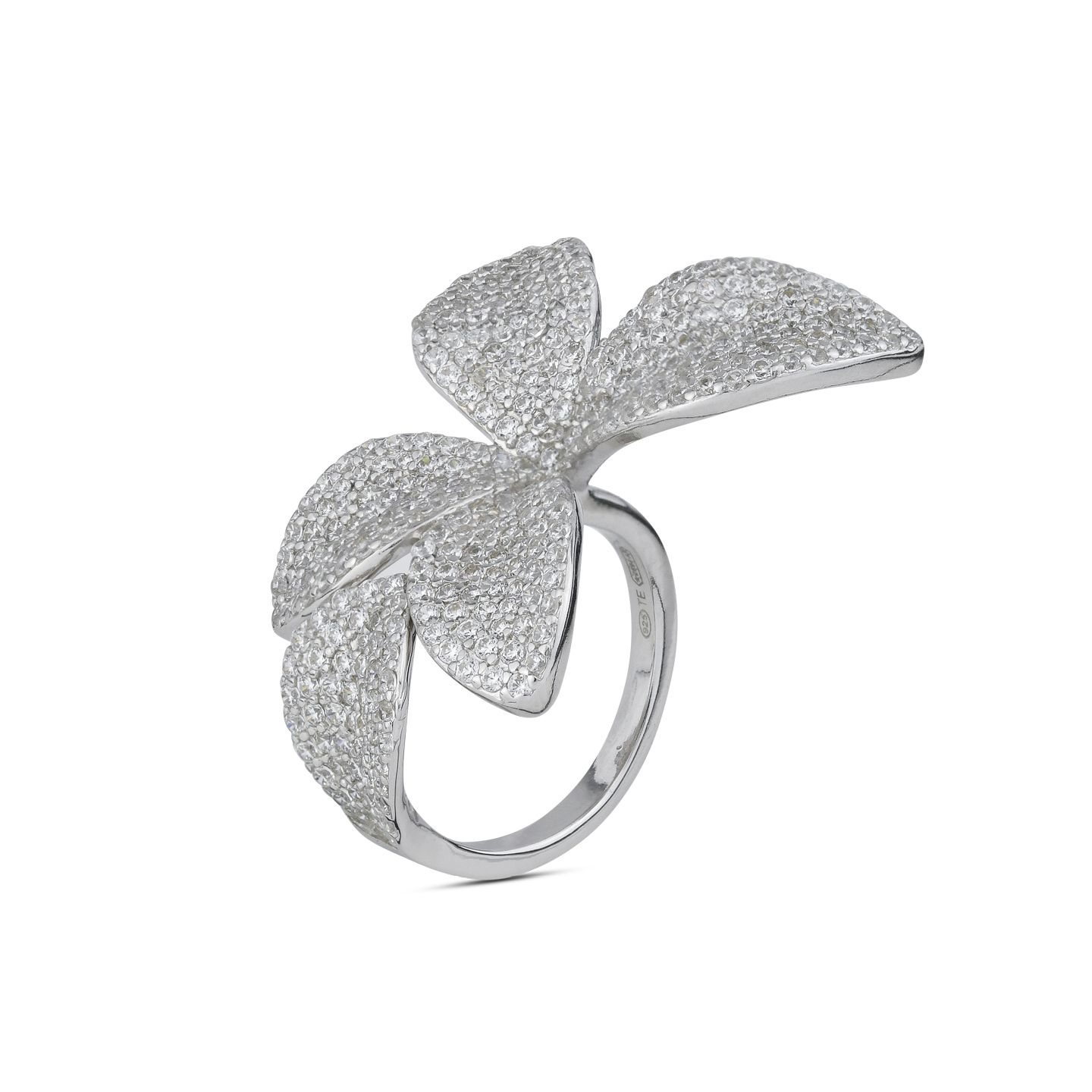Anello Regolabile Boccadamo Sophie Argento Fiore e Zirconi