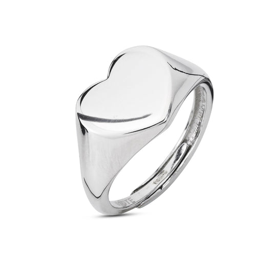 Anello Regolabile Boccadamo Sophie Sigillo Argento Cuore