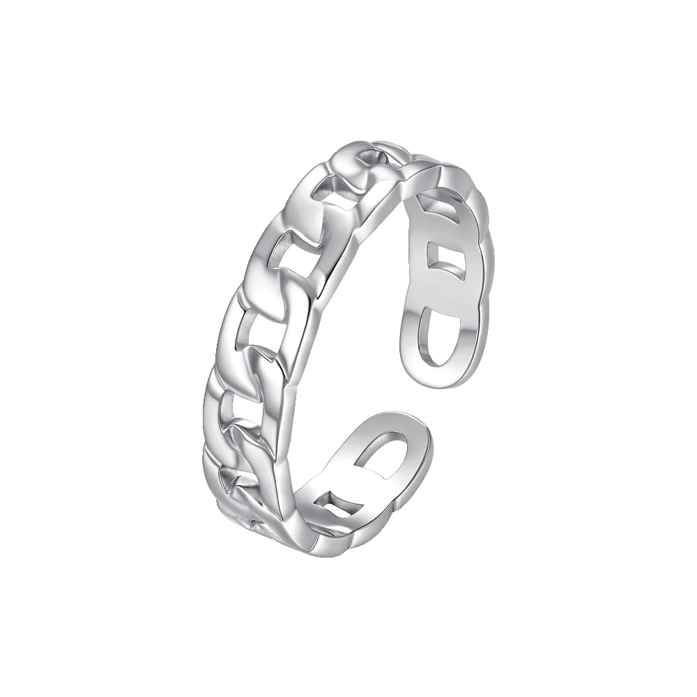Anello Regolabile Luca Barra Acciaio Grumetta Rigida