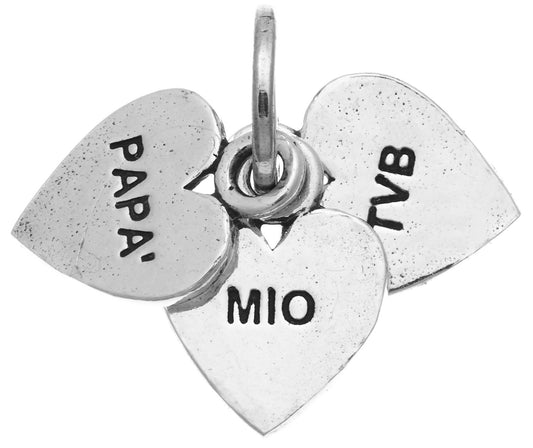 Charm Giovanni Raspini  Charms "Papa' Mio Tvb" Argento 925