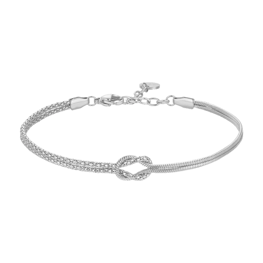 Bracciale Uomo Luca Barra Legami Acciaio Nodo Metà Coda Di Topo
