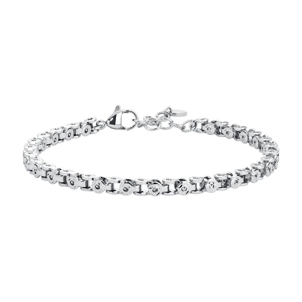 Bracciale Uomo Luca Barra Acciaio Catena Bici