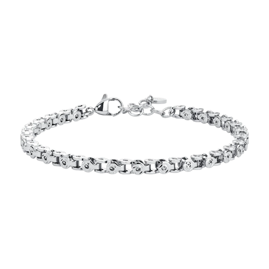 Bracciale Uomo Luca Barra Acciaio Catena Bici