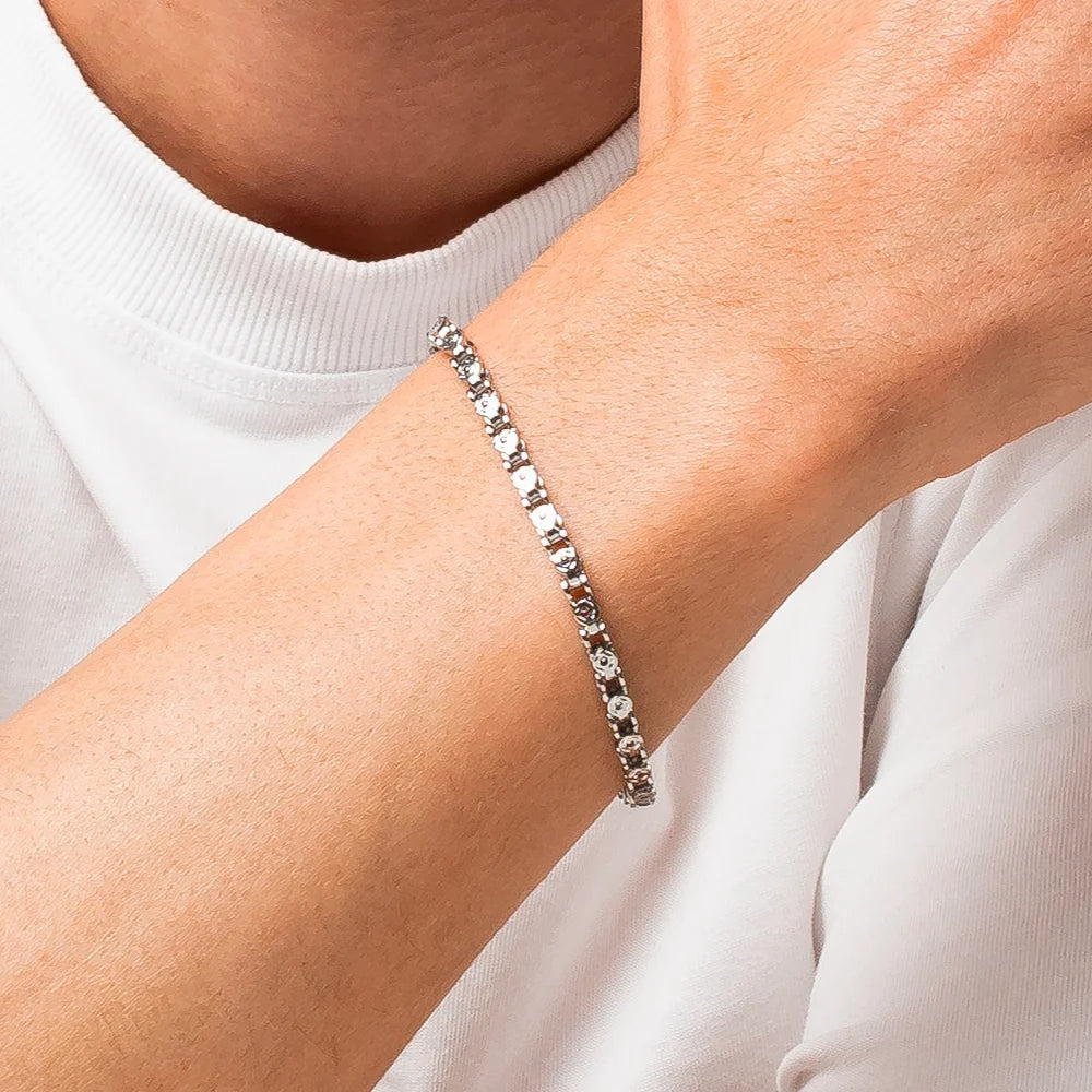 Bracciale Uomo Luca Barra Acciaio Catena Bici