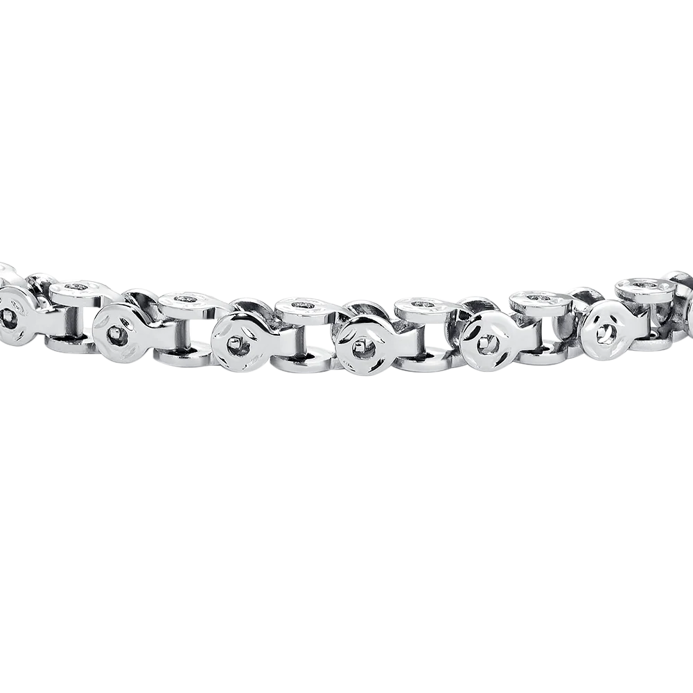 Bracciale Uomo Luca Barra Acciaio Catena Bici