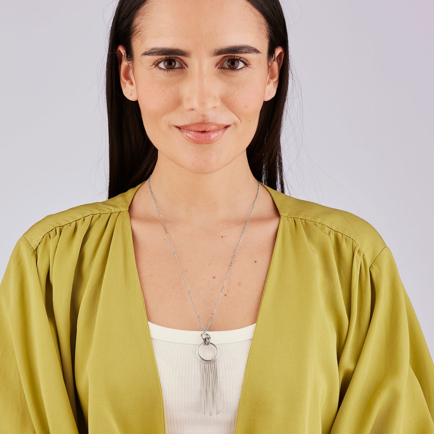 Collana Brosway Aura Acciaio Pendente Cerchi Frange