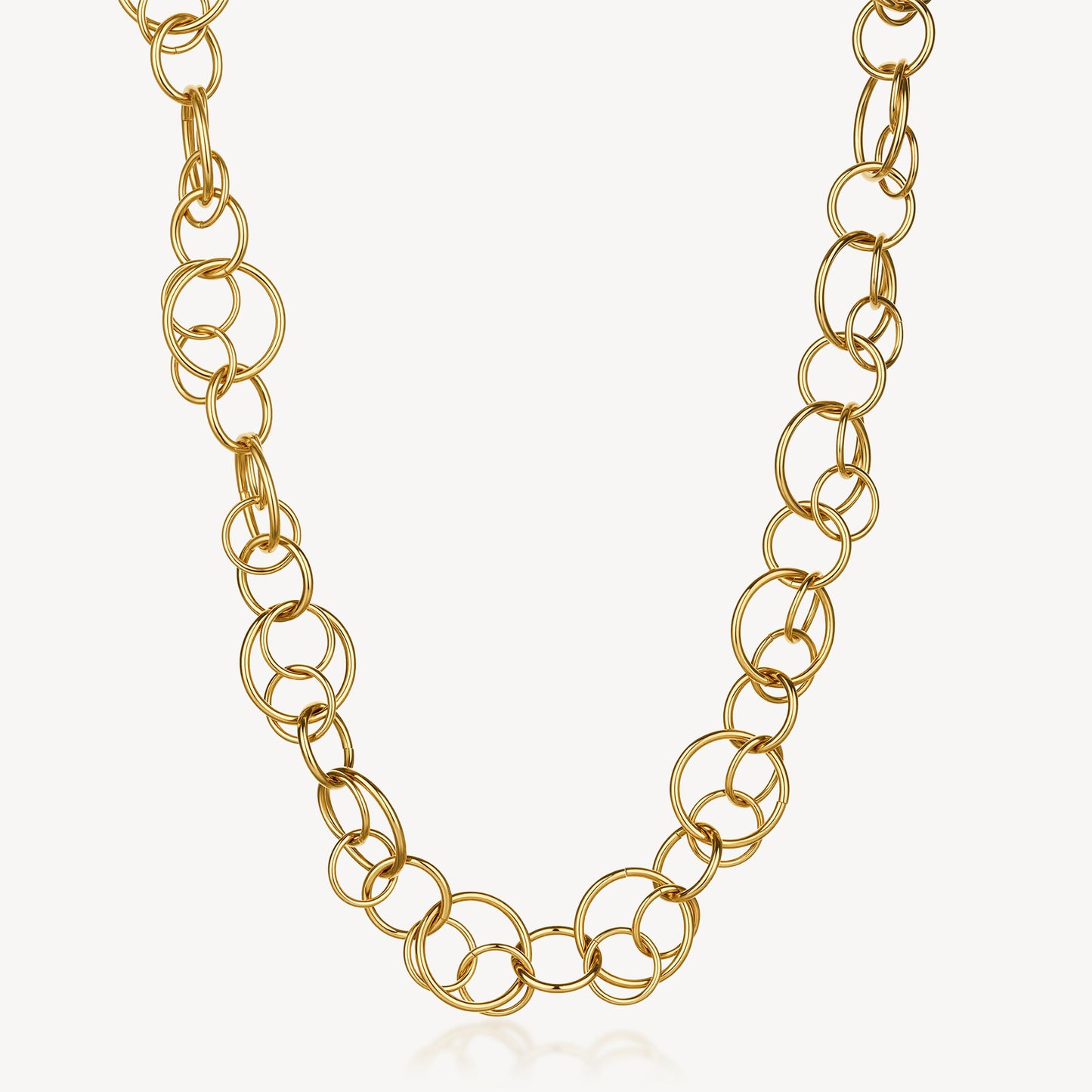 Collana Girocollo Brosway Aura Pvd Oro Cerchi Intersecati