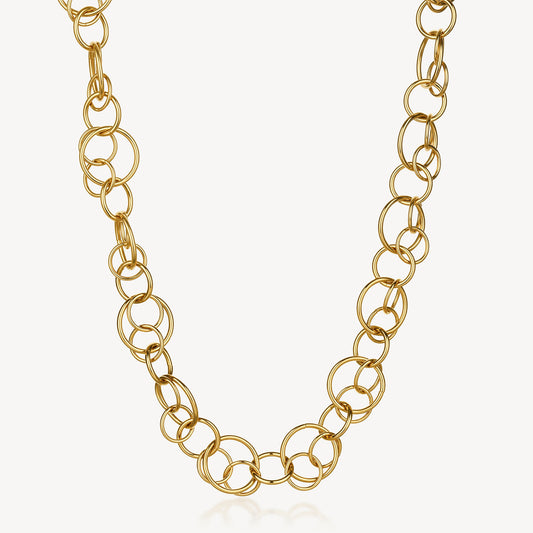 Collana Girocollo Brosway Aura Pvd Oro Cerchi Intersecati
