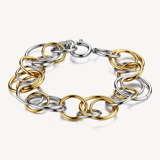 Bracciale Brosway Aura Cerchi Intersecati Acciaio Pvd Oro