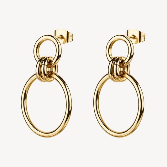 Orecchini Brosway Aura Pvd Oro Doppio Cerchio