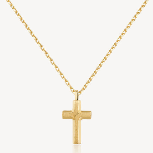 Collana Uomo Brosway Backliner Pvd Oro Pendente Croce