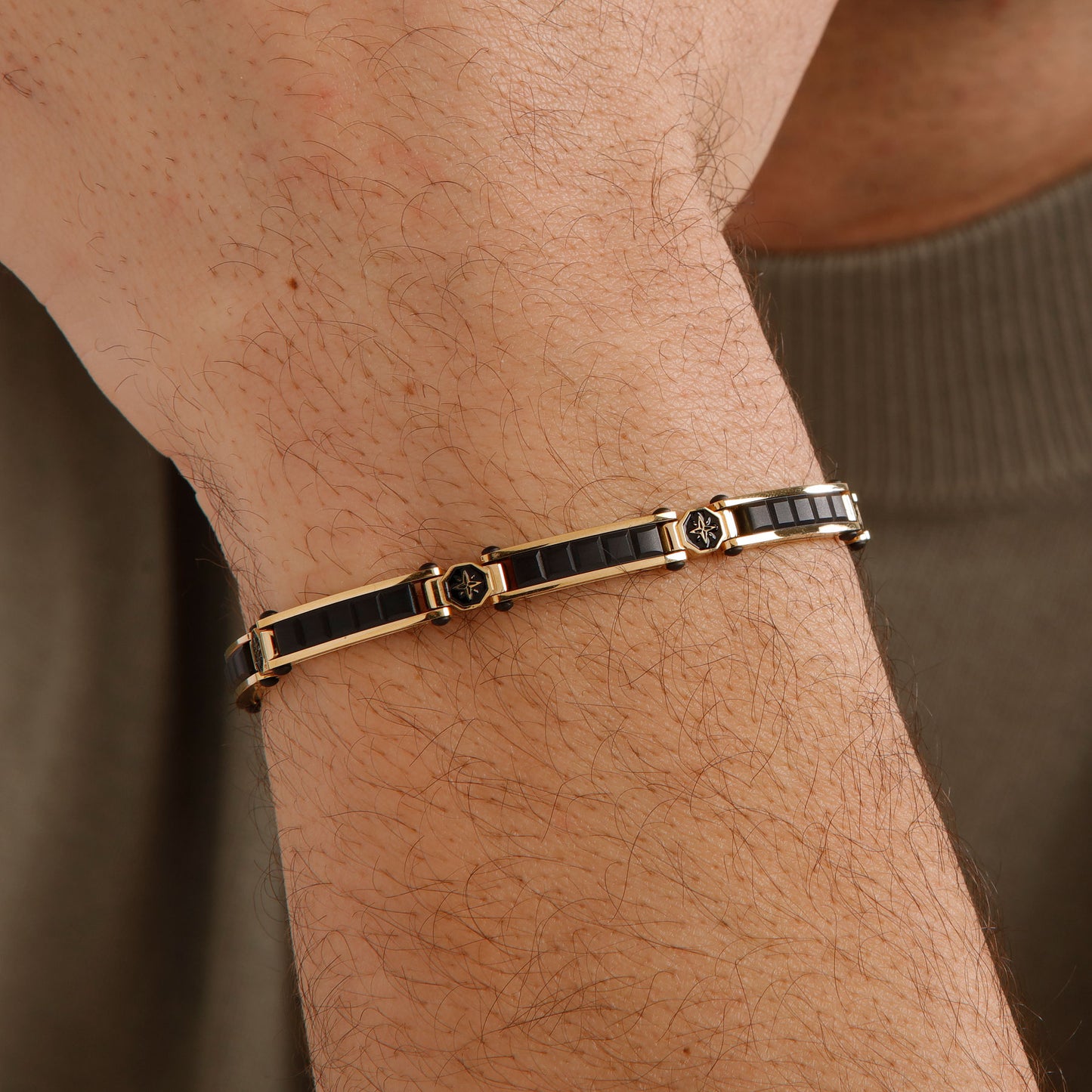 Bracciale Brosway Backliner Semirigido Uomo Pvd Oro