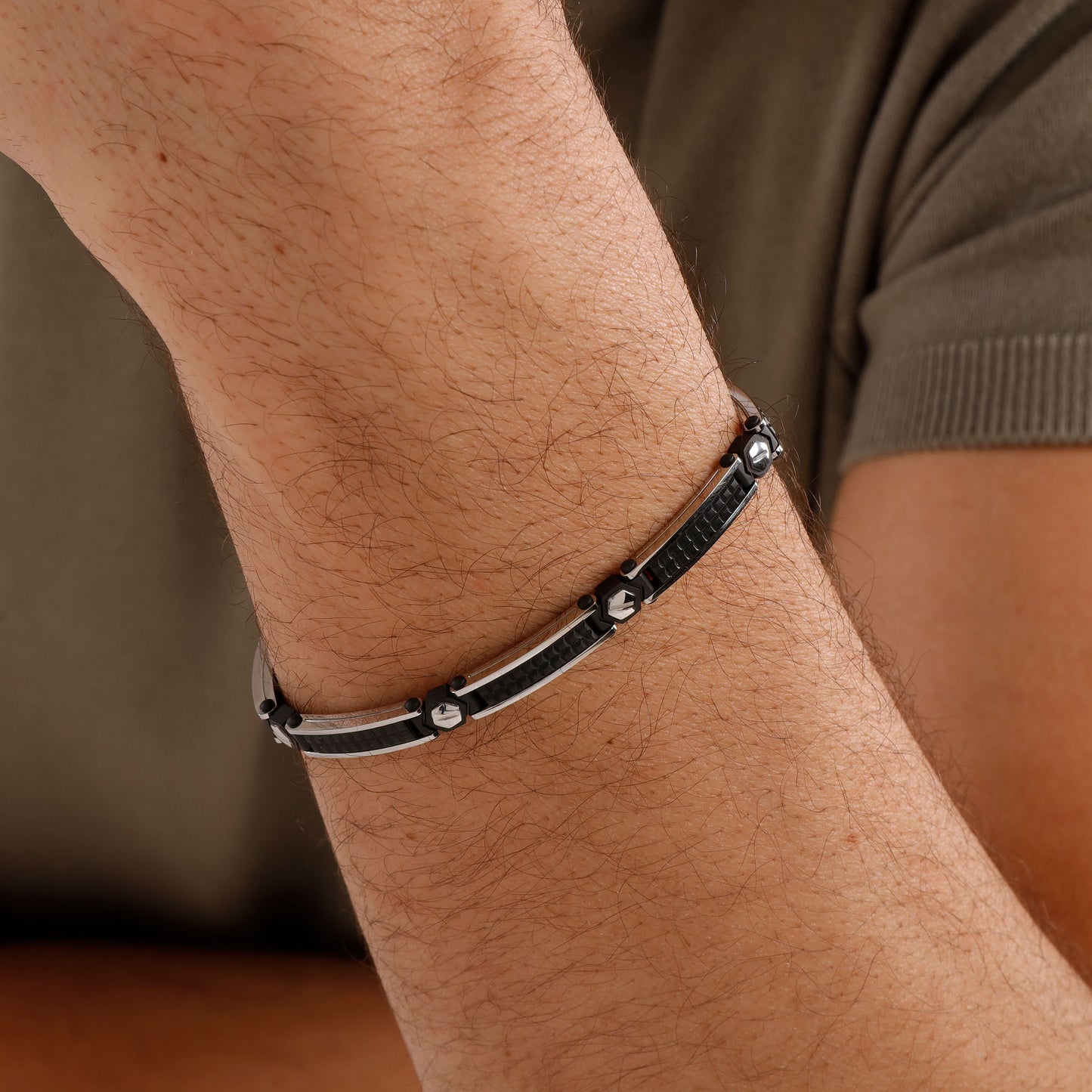 Bracciale Brosway Backliner Semirigido Pvd Nero