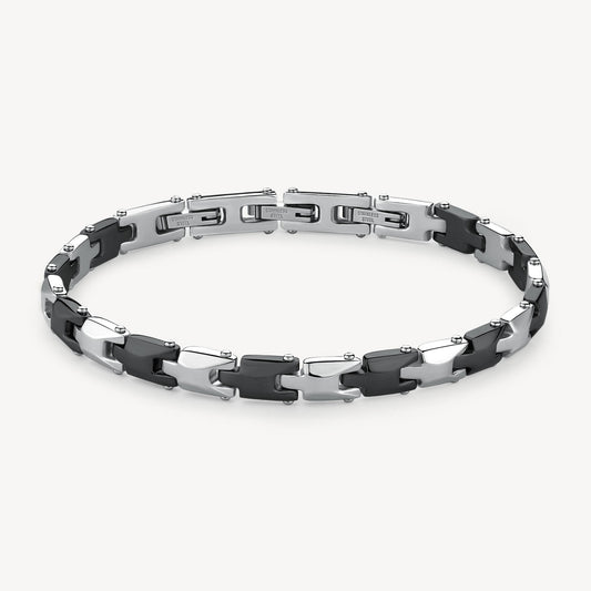 Bracciale Brosway Backliner Bracciale Uomo In Acciaio E Pvd Nero