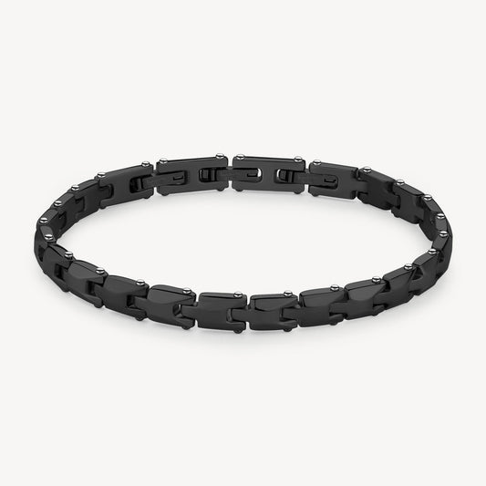 Bracciale Brosway Backliner Uomo Pvd Nero E Pvd Grigio