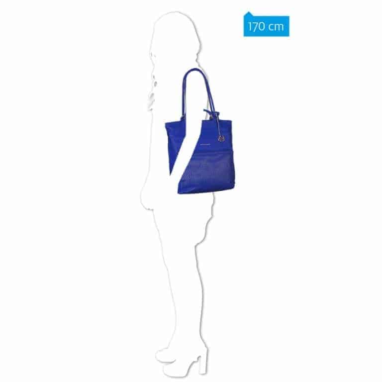 Borse Piquadro Shopping Bag Verticale Pelle Blu