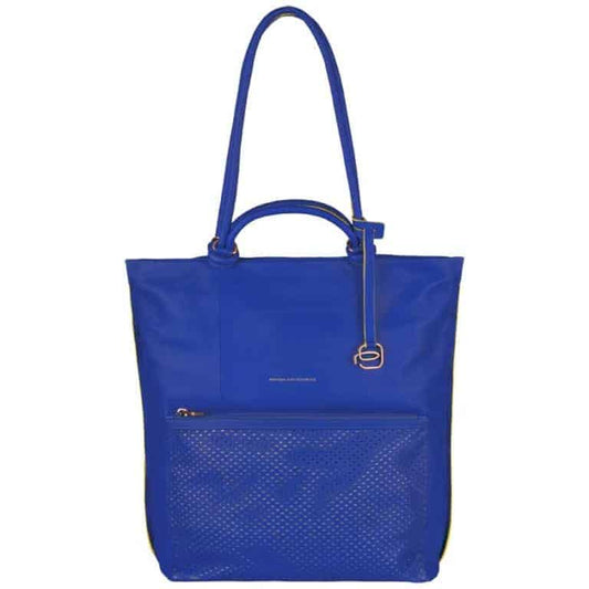 Borse Piquadro Shopping Bag Verticale Pelle Blu