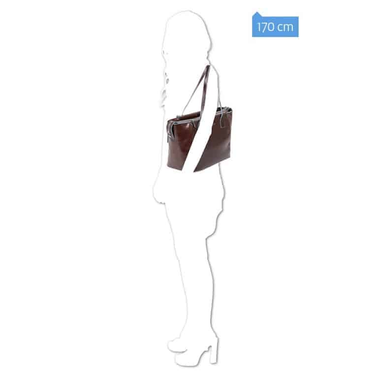 Borse Piquadro Borsa Donna Shopping Bag Porta Ipad Pelle Mogano